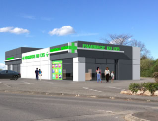 pharmacie du lys, bessaguet architecte, r&eacute;gis portal